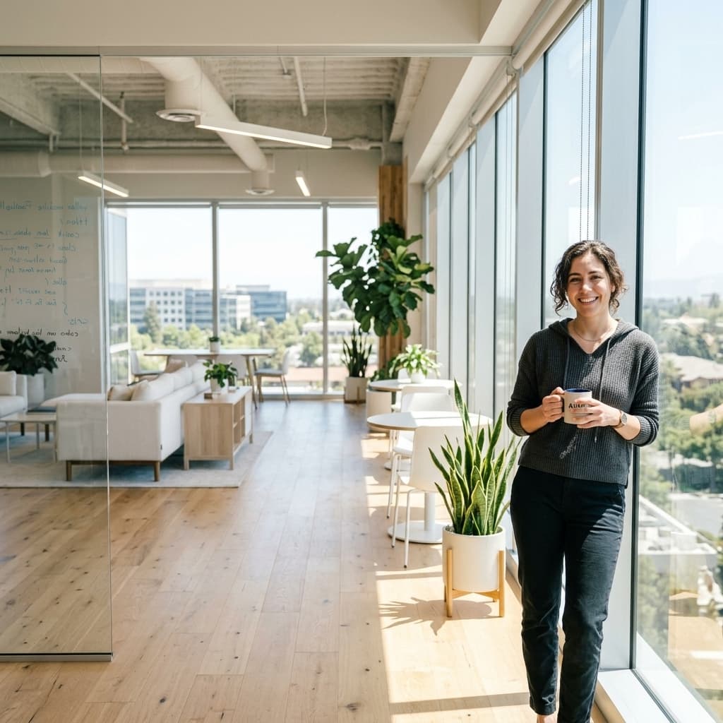 Confident professional in modern office